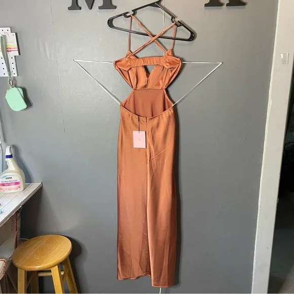 Hello Molly Angels In America Midi Dress Rust size Small/4 NWT - Picture 10 of 15